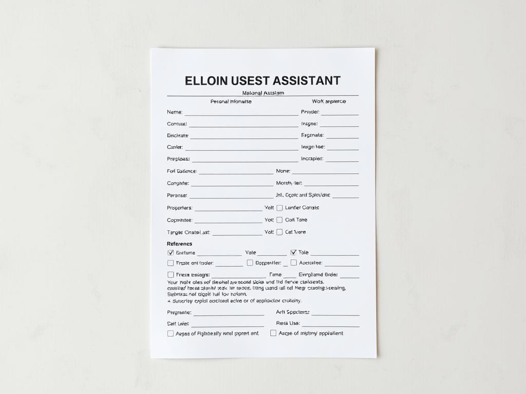 Registro de empleo para auxiliar de limpieza